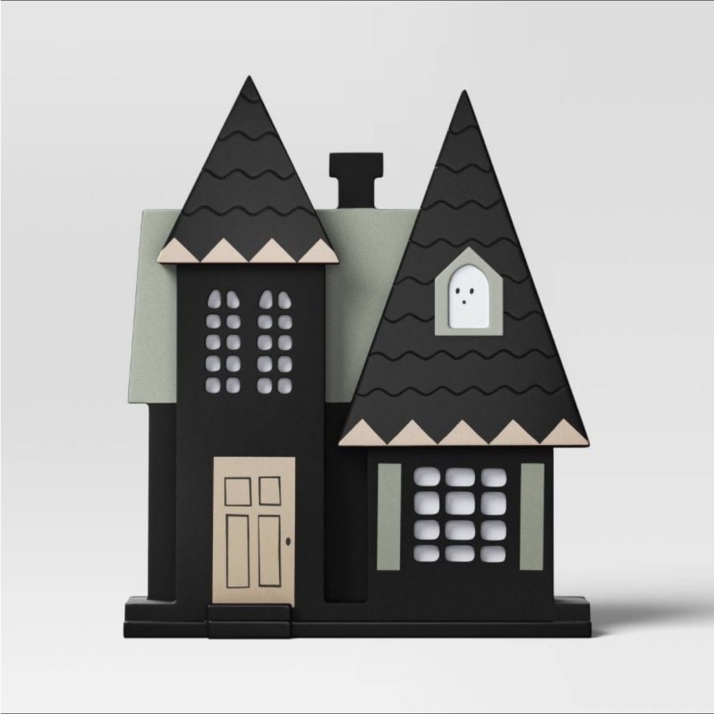 10" Wood Haunted House Halloween Decorative Sculpture - Hyde & EEK! Boutique